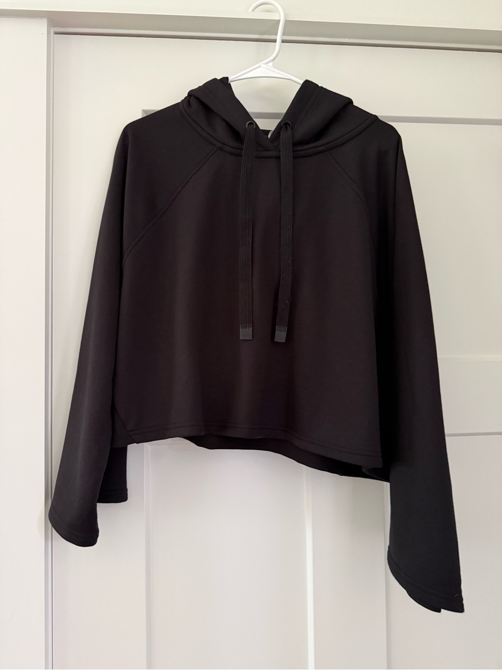 NWT Athleta Black Steady State Cropped Hooded Sweatshirt - Women